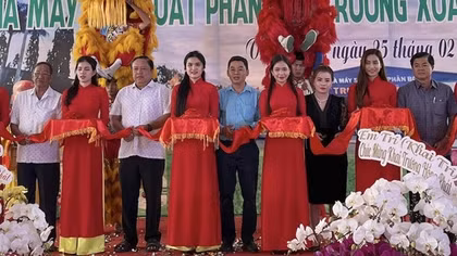 Khai trương Nhà máy sản xuất phân bón hữu cơ đầu tiên ở Vĩnh Long