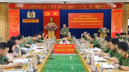 Lấy ý kiến thẩm tra dự án Luật sửa đổi, bổ sung một số điều của Luật CAND tại Quảng Ninh