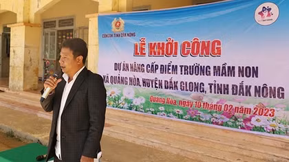 Khởi công Dự án nâng cấp 2 điểm trường mầm non trên địa bàn tỉnh Đắk Nông