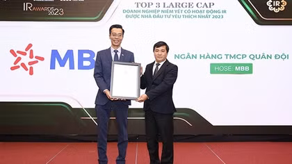 MB tiếp tục vào Top 3 doanh nghiệp được nhà đầu tư yêu thích nhất