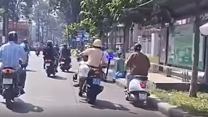Phòng CSGT thông tin vụ Đại úy CSGT truy đuổi, đạp ngã xe người vi phạm