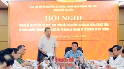 Công bố kế hoạch kiểm tra đối với Ban cán sự đảng Bộ Tài nguyên và Môi trường