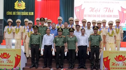 15 thí sinh tranh tài tại vòng chung kết Hội thi Bí thư Chi bộ giỏi Công an tỉnh Quảng Nam