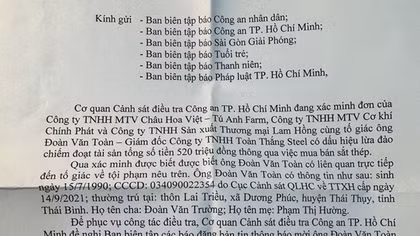 Truy tìm giám đốc công ty bị tố chiếm đoạt hơn nửa tỷ đồng
