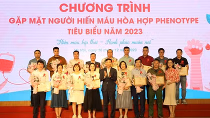 Tôn vinh những người hiến máu hòa hợp