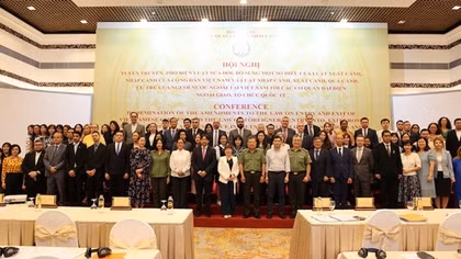 Tuyên truyền pháp luật cho gần 300 đại biểu đại sứ quán, các cơ quan, tổ chức quốc tế tại Việt Nam