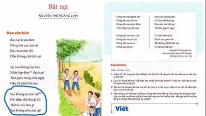 Tranh cãi xung quanh bài thơ "Bắt nạt" trong sách giáo khoa