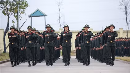 Tân binh Công an những ngày đầu trong quân ngũ