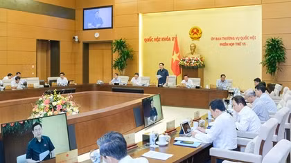 Phiên họp thứ 20 Ủy ban Thường vụ Quốc hội khai mạc vào ngày 13/2