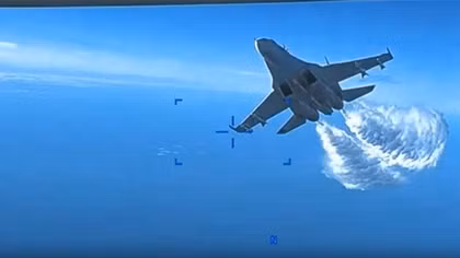 Quân đội Mỹ hé lộ video về vụ va chạm giữa UAV và tiêm kích Nga
