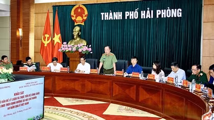 Đoàn khảo sát Trung ương làm việc tại Hải Phòng về công tác quốc phòng, an ninh và đối ngoại