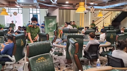 Xử lý một cơ sở tổ chức thi đấu bài Poker không phép