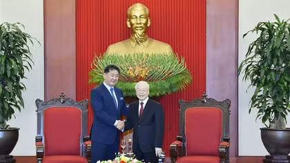 Tổng Bí thư Nguyễn Phú Trọng tiếp Tổng thống Mông Cổ