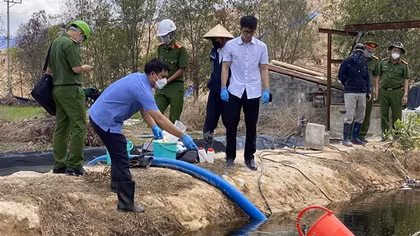 Chưa khắc phục lỗi, Công ty TNHH KBec Vina tiếp tục xả thải trái phép