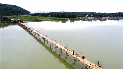 Dựng lại cầu gỗ Ông Cọp dài nhất Việt Nam