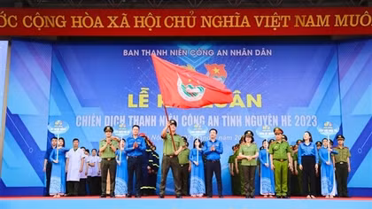 Ra quân Chiến dịch thanh niên Công an tình nguyện hè năm 2023