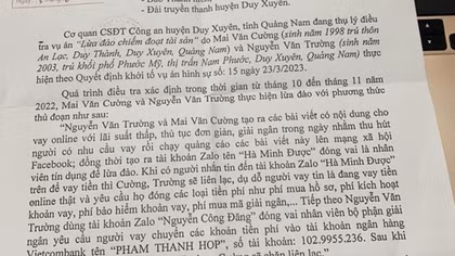 Tìm bị hại trong vụ lừa đảo vay tiền online