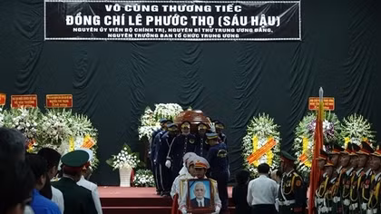 Lời cảm ơn của Ban Lễ tang Nhà nước và gia đình đồng chí Lê Phước Thọ