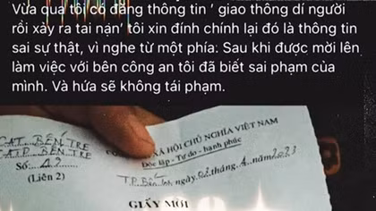 Quay clip vụ tai nạn giao thông rồi viết Facebook vu cáo “giao thông dí người”