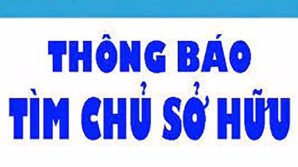 Cơ quan điều tra thông báo tìm chủ sở hữu xe môtô vật chứng
