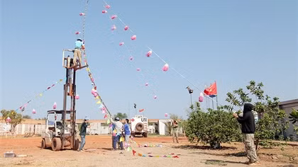 Độc đáo cây Nêu ngày Tết Việt Nam tại Nam Sudan