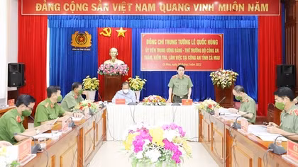 Công an tỉnh Cà Mau bảo đảm tốt ANTT trên địa bàn