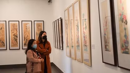 Triển lãm 20 bộ tranh Tứ bình chủ đề "Sắc xuân"