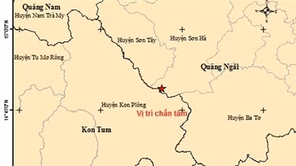 Quảng Ngãi lại xảy ra động đất