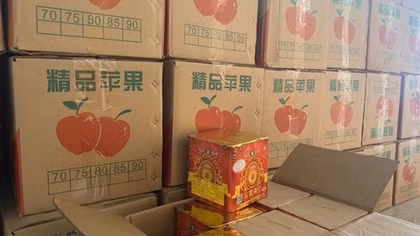 Ém gần 7 tấn pháo trong các hộp in nhãn hoa quả nhập khẩu