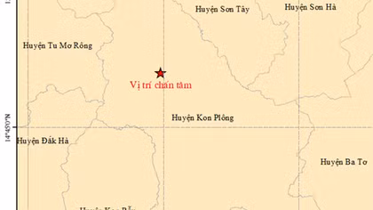 Tỉnh Kon Tum lại xuất hiện 4 trận động đất