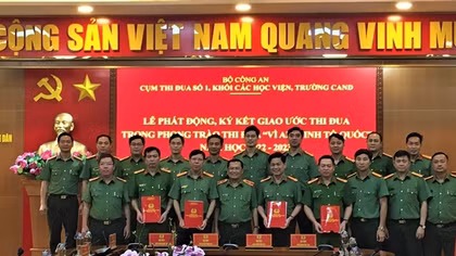 Cụm thi đua số 1 các học viện, trường CAND ký kết giao ước thi đua “Vì ANTQ”