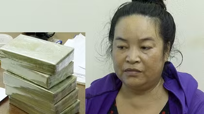 Bắt người phụ nữ mang 5 bánh heroin lên taxi