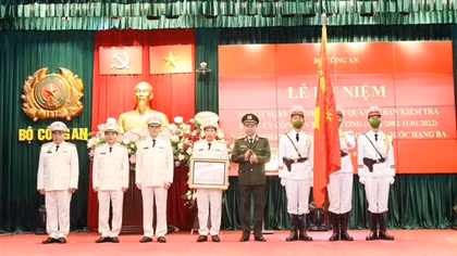 Cơ quan Ủy ban Kiểm tra Đảng ủy Công an Trung ương đón nhận Huân chương Bảo vệ Tổ quốc hạng Ba