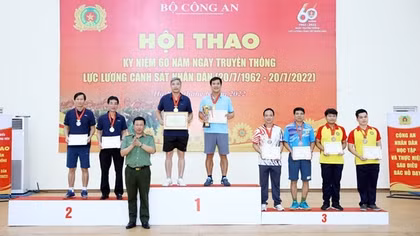 Bế mạc Hội thao kỷ niệm 60 năm Ngày truyền thống lực lượng CSND