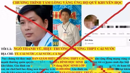 Giả danh hiệu trưởng kêu gọi từ thiện lạ lùng
