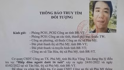 Truy tìm đối tượng liên quan đến vụ “Hiếp dâm người dưới 16 tuổi”