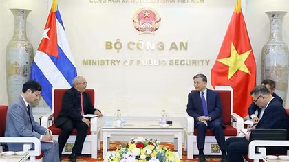 Đẩy mạnh quan hệ hợp tác giữa Bộ Công an Việt Nam và Bộ Nội vụ Cuba
