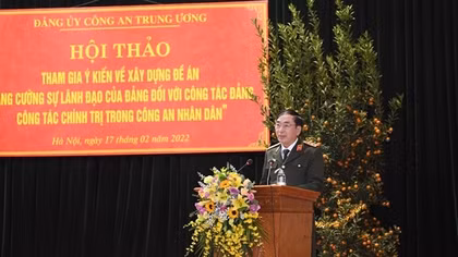 Tăng cường sự lãnh đạo của Đảng đối với công tác đảng, công tác chính trị trong CAND