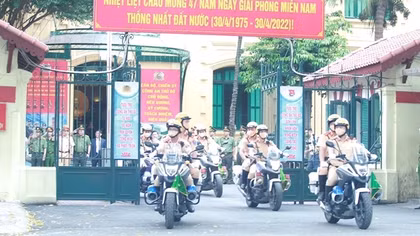 Công an Hà Nội ra quân bảo đảm an toàn tuyệt đối SEA Games 31