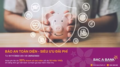 Gửi tiết kiện tại BAC A BANK- Khách hàng được bảo an toàn diện, nhận thêm siêu ưu đãi phí