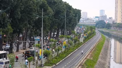 Đề xuất tạm đóng đường dành cho người đi bộ ven sông Tô Lịch
