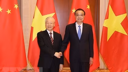 Tổng Bí thư Nguyễn Phú Trọng hội kiến Thủ tướng Quốc vụ viện Trung Quốc Lý Khắc Cường