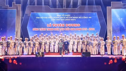 Tuyên dương 77 công trình thanh niên tiêu biểu của tuổi trẻ CAND