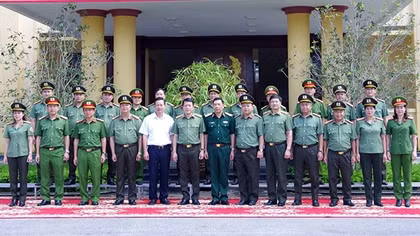 Thứ trưởng Lương Tam Quang làm việc với Công an tỉnh Hà Giang