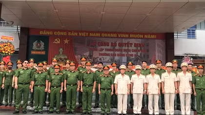 Trường Cao đẳng CSND II thành lập Trung đoàn dự bị chiến đấu