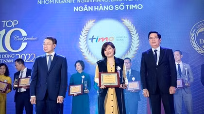 Ngân hàng số Timo được vinh danh trong Top 100 Sản phẩm - Dịch vụ tin dùng Việt Nam 2022