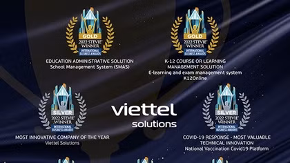 Viettel Solutions thắng 7 hạng mục tại Giải thưởng Kinh doanh Quốc tế 2022