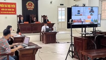 Bị cáo đầu tiên lĩnh án trong phiên toà xét xử trực tuyến ở Hà Nội