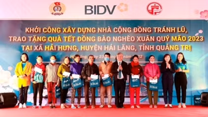 BIDV khởi công Nhà cộng đồng tránh lũ và tặng quà Tết cho đồng bào nghèo tại Quảng Trị