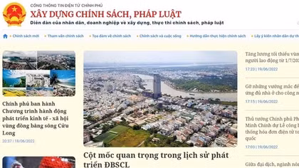 Cổng Thông tin điện tử Chính phủ ra mắt chuyên trang "XÂY DỰNG CHÍNH SÁCH, PHÁP LUẬT"